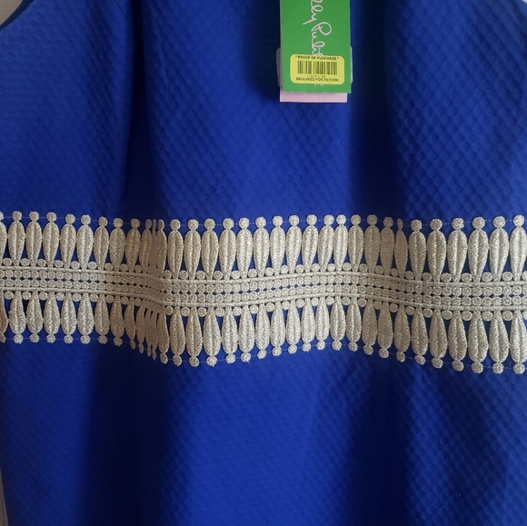 Blue and gold Lilly dress - Picture 2 of 3